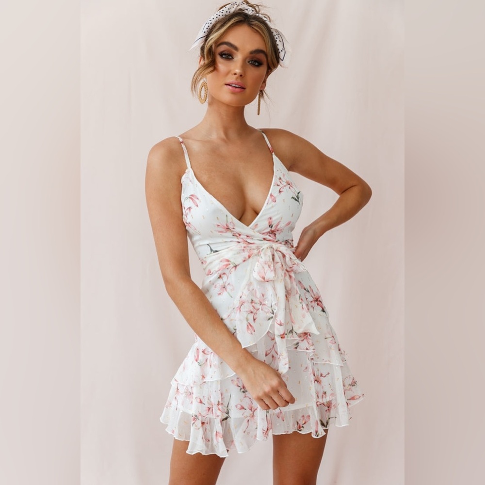 Hello Molly Pink Floral Mini Dress